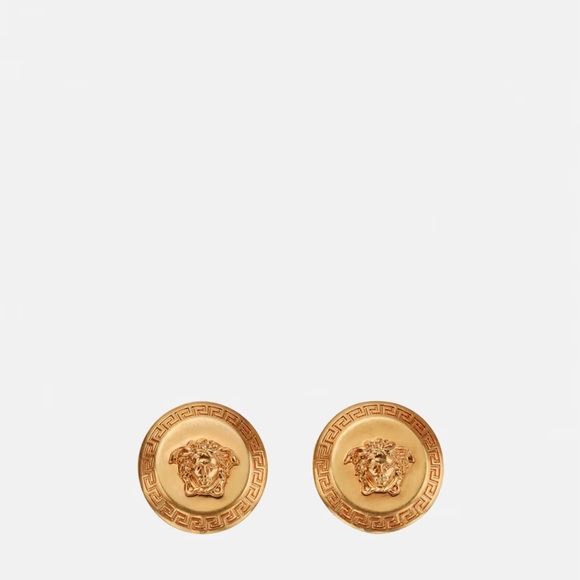 Authentic Versace Tribute Coin Medallion Earrings - Picture 8 of 13